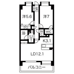 アプリークス百道浜の物件間取画像